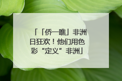 「侨一瞧」非洲日狂欢！他们用色彩“定义”非洲