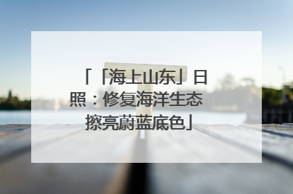 「海上山东」日照：修复海洋生态 擦亮蔚蓝底色