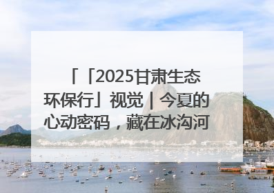 「2025甘肃生态环保行」视觉｜今夏的心动密码，藏在冰沟河的潋滟波光里