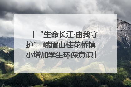 “生命长江·由我守护” 峨眉山桂花桥镇小增加学生环保意识