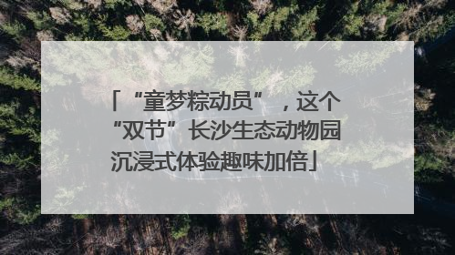 “童梦粽动员”，这个“双节”长沙生态动物园沉浸式体验趣味加倍