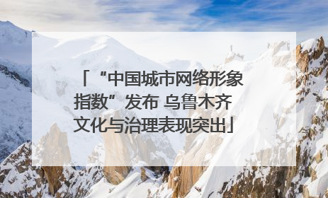 “中国城市网络形象指数”发布 乌鲁木齐文化与治理表现突出