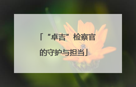 “卓吉”检察官的守护与担当