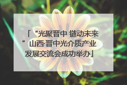 “光聚晋中 链动未来”山西·晋中光介质产业发展交流会成功举办