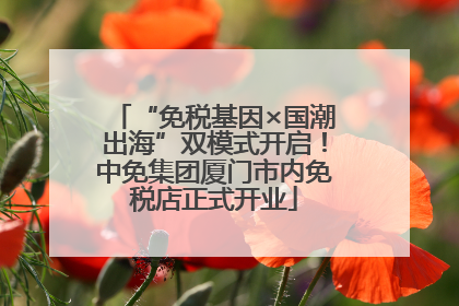 “免税基因×国潮出海”双模式开启！中免集团厦门市内免税店正式开业