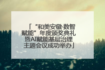 “和美安徽·数智赋能”年度颁奖典礼暨AI赋能基层治理主题会议成功举办