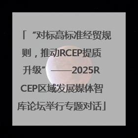“对标高标准经贸规则，推动RCEP提质升级”——2025RCEP区域发展媒体智库论坛举行专题对话