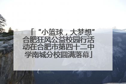 “小篮球，大梦想”合肥狂风公益校园行活动在合肥市第四十二中学南城分校圆满落幕