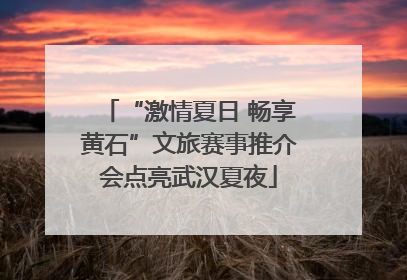 “激情夏日 畅享黄石”文旅赛事推介会点亮武汉夏夜