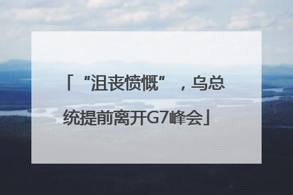 “沮丧愤慨”，乌总统提前离开G7峰会