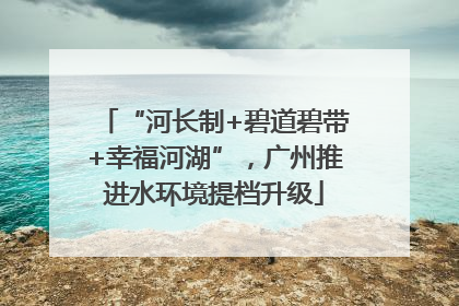 “河长制+碧道碧带+幸福河湖”，广州推进水环境提档升级