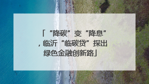 “降碳”变“降息”，临沂“临碳贷”探出绿色金融创新路