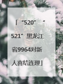 “520”“521”黑龙江省9964对新人喜结连理