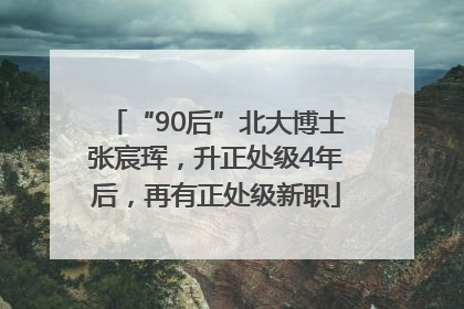 “90后”北大博士张宸珲，升正处级4年后，再有正处级新职