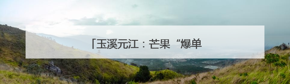 玉溪元江：芒果“爆单” 联农带农产业兴