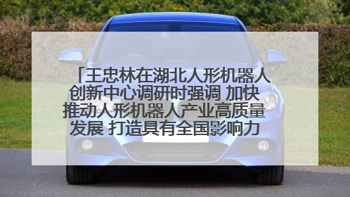 王忠林在湖北人形机器人创新中心调研时强调 加快推动人形机器人产业高质量发展 打造具有全国影响力的研发创新基地