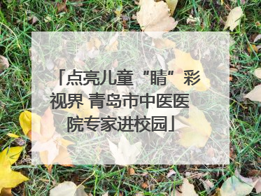 点亮儿童“睛”彩视界 青岛市中医医院专家进校园