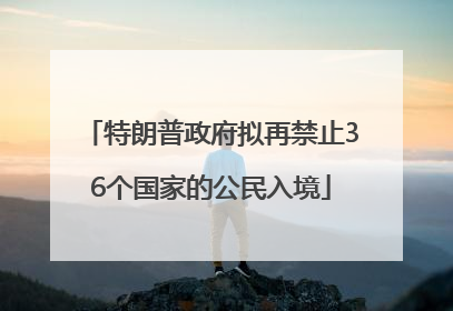 特朗普政府拟再禁止36个国家的公民入境