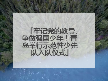 牢记党的教导、争做强国少年！青岛举行示范性少先队入队仪式