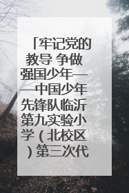 牢记党的教导 争做强国少年——中国少年先锋队临沂第九实验小学（北校区）第三次代表大会胜利召开