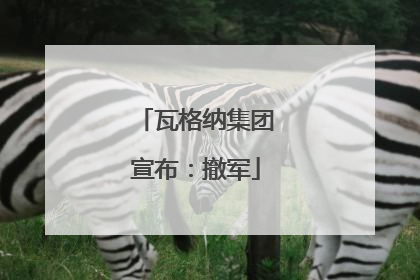 瓦格纳集团宣布：撤军