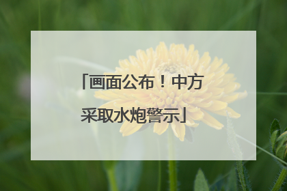 画面公布！中方采取水炮警示