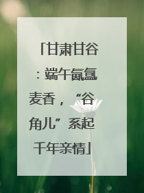 甘肃甘谷：端午氤氲麦香，“谷角儿”系起千年亲情