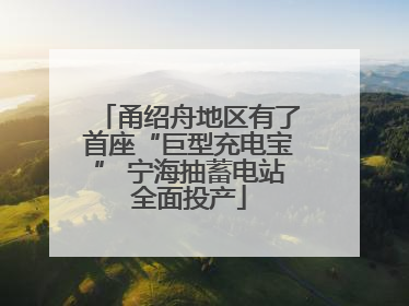 甬绍舟地区有了首座“巨型充电宝” 宁海抽蓄电站全面投产