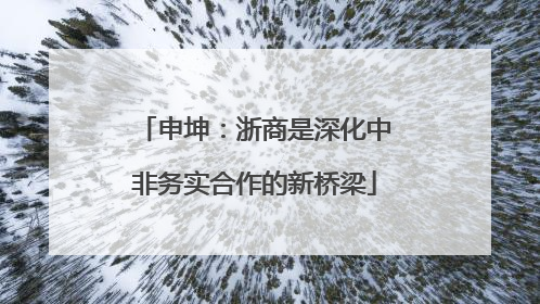 申坤：浙商是深化中非务实合作的新桥梁