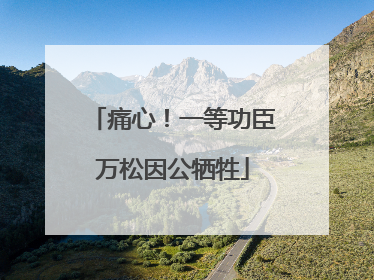 痛心！一等功臣万松因公牺牲