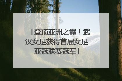 登顶亚洲之巅！武汉女足获得首届女足亚冠联赛冠军
