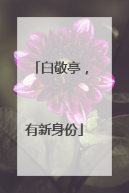 白敬亭，有新身份