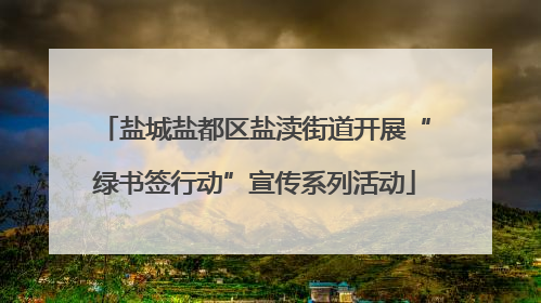 盐城盐都区盐渎街道开展“绿书签行动”宣传系列活动