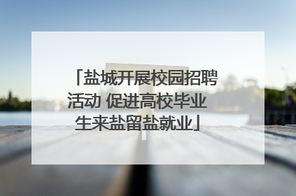 盐城开展校园招聘活动 促进高校毕业生来盐留盐就业