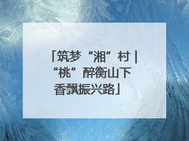 筑梦“湘”村｜“桃”醉衡山下 香飘振兴路