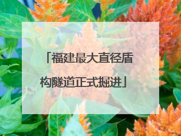 福建最大直径盾构隧道正式掘进