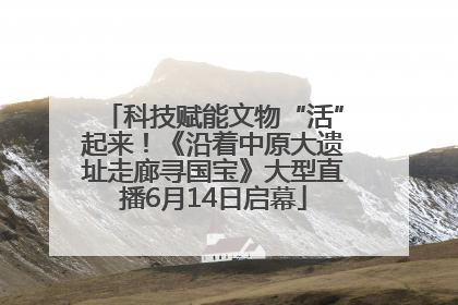 科技赋能文物“活”起来！《沿着中原大遗址走廊寻国宝》大型直播6月14日启幕