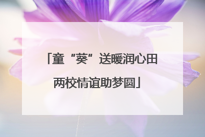 童“葵”送暖润心田 两校情谊助梦圆
