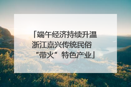 端午经济持续升温 浙江嘉兴传统民俗“带火”特色产业