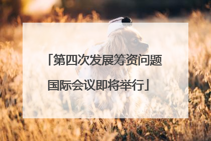 第四次发展筹资问题国际会议即将举行