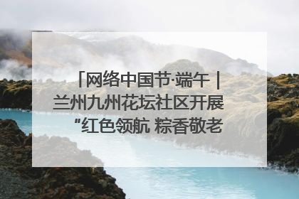 网络中国节·端午｜兰州九州花坛社区开展“红色领航 粽香敬老”端午主题活动
