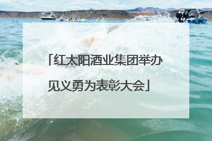 红太阳酒业集团举办见义勇为表彰大会