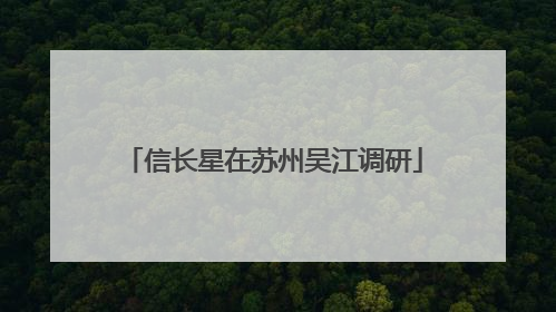 信长星在苏州吴江调研