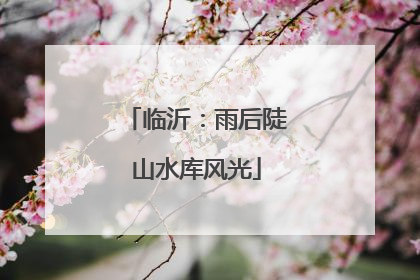 临沂：雨后陡山水库风光