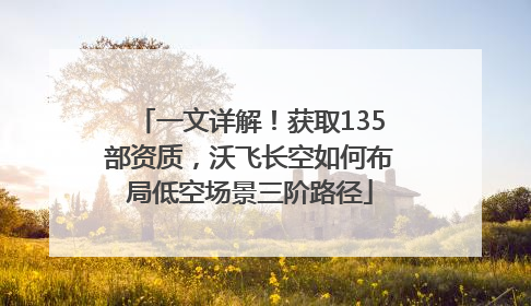 一文详解！获取135部资质，沃飞长空如何布局低空场景三阶路径