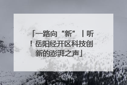 一路向“新”丨听！岳阳经开区科技创新的澎湃之声