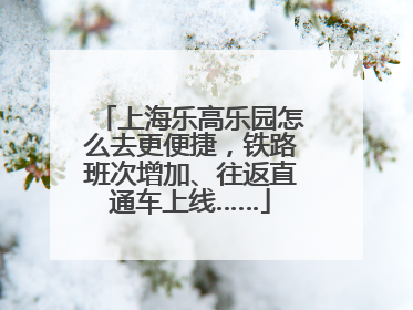 上海乐高乐园怎么去更便捷，铁路班次增加、往返直通车上线……
