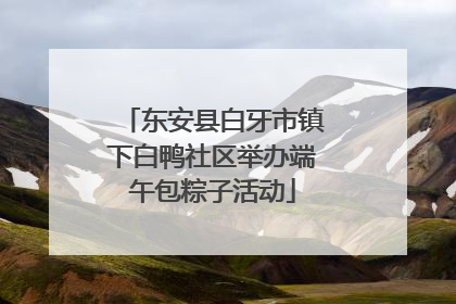 东安县白牙市镇下白鸭社区举办端午包粽子活动