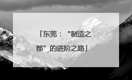 东莞：“制造之都”的进阶之路