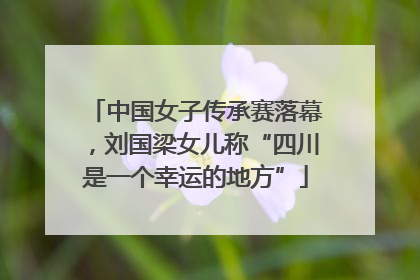 中国女子传承赛落幕，刘国梁女儿称“四川是一个幸运的地方”